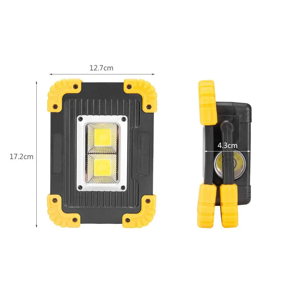 

100W COB Work Lamp LED Portable Waterproof 4-Mode Emergency Portable Spotlight Rechargeable Floodlight for Camping Light