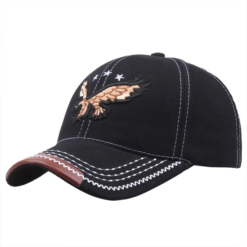 

New 3D Eagle Embroidery Baseball Cap Male Cap Hip Hop Flat Along Snapback Hats Baseball Cap Lovers Cap For Men & Women casquette