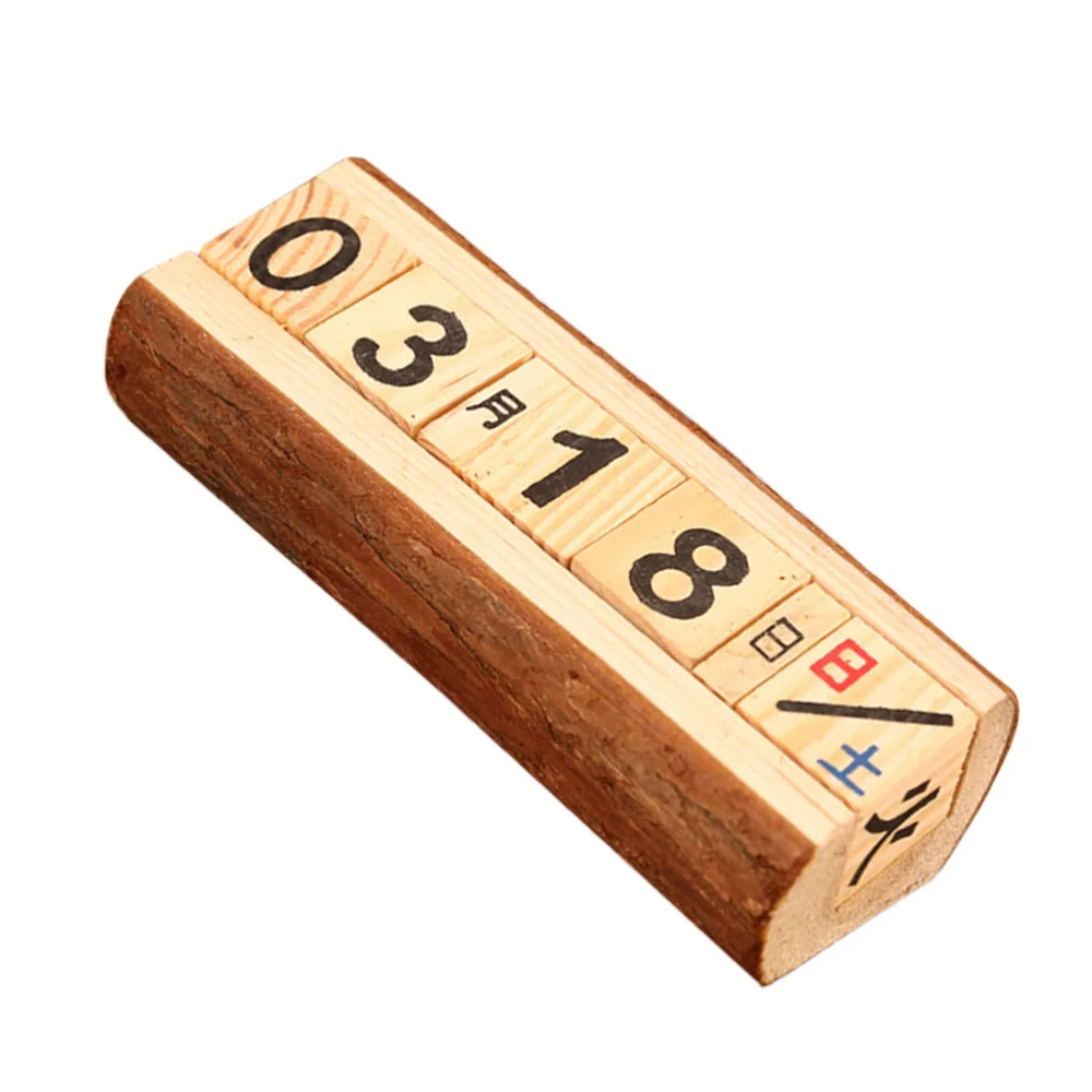 

DIY Wooden Calendar Decor Creative Desktop Manual Calendar Chic DIY Table Perpetual Calendar Decoration Vintage Date Display Ado