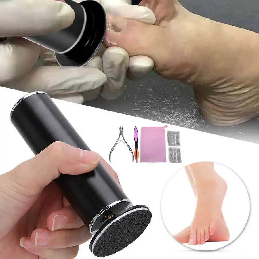 

Nail Pusher Electric Foot Callus Remover Exfoliate Dead Skin Removal Foot Grinder File Pedicure Tool Set Cuticle Pusher