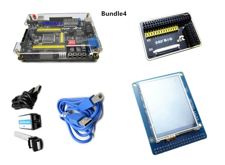 Bundle4 Altera Cyclone IV EP4CE6 FPGA макетная плата NIOSII EP4CE PCB и USB Blaster Jtag как программист - Цвет: Bundle4