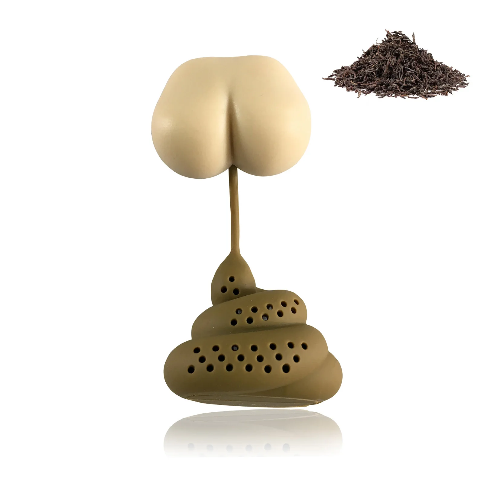 

Многоразовый заварник для чая, креативный Забавный силиконовый чайный пакетик в форме какашки, пакетик травяного чая, фильтр для кофе, филь...