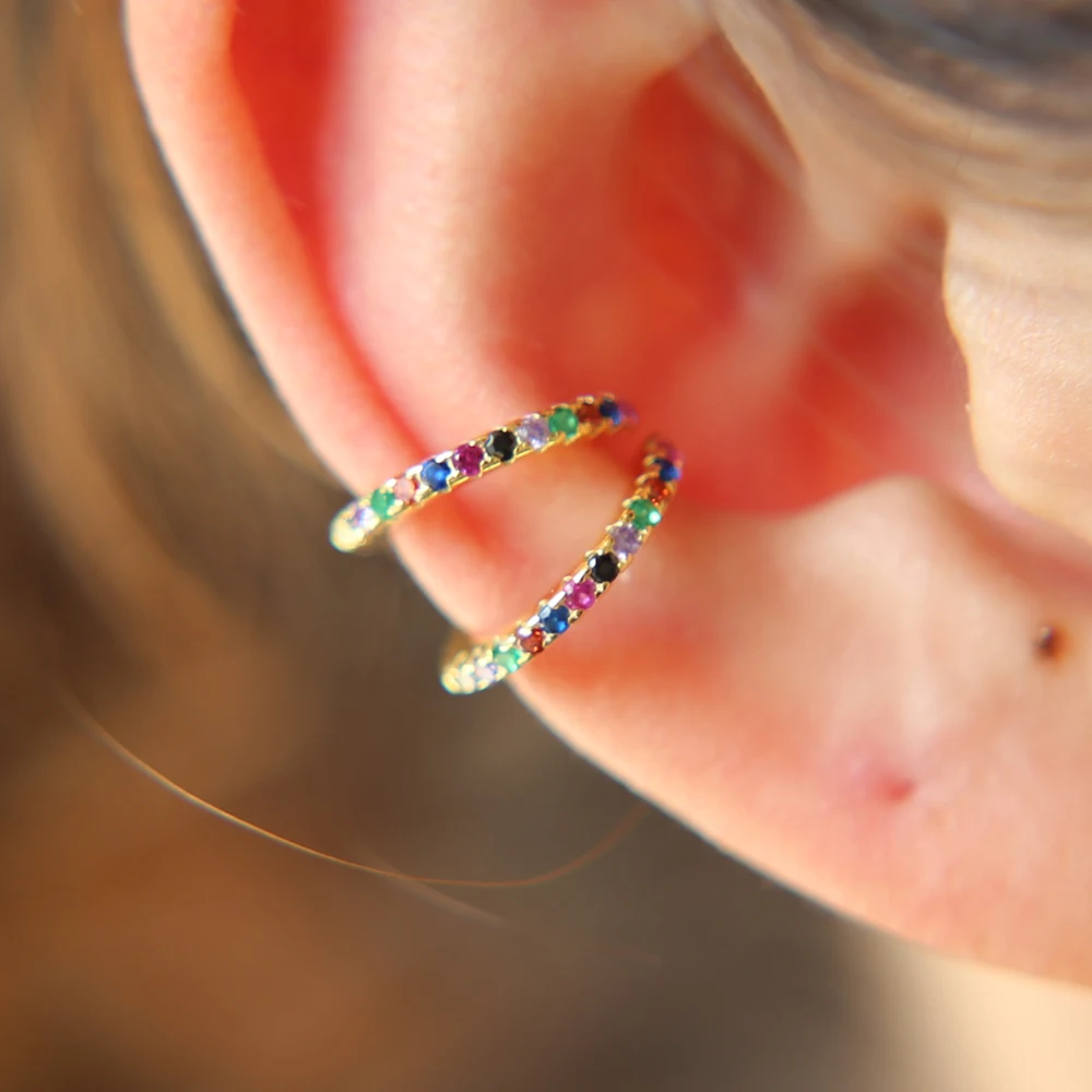 Серьги-Клипсы из серебра 100% пробы с цирконием для женщин | Украшения и аксессуары