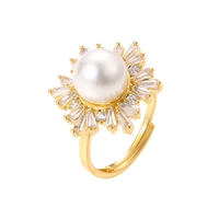 bettyue fascinating flower design charming cz ring noble jewelry for women bridal wedding engagement fine decoration
