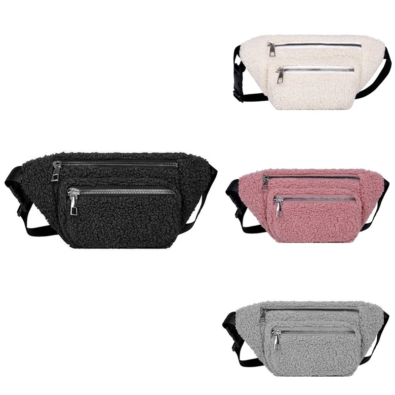 

ASDS-Fashion One Shoulder Diagonal Chest Bag Cartoon Cute Plush Ladies Small Satchel