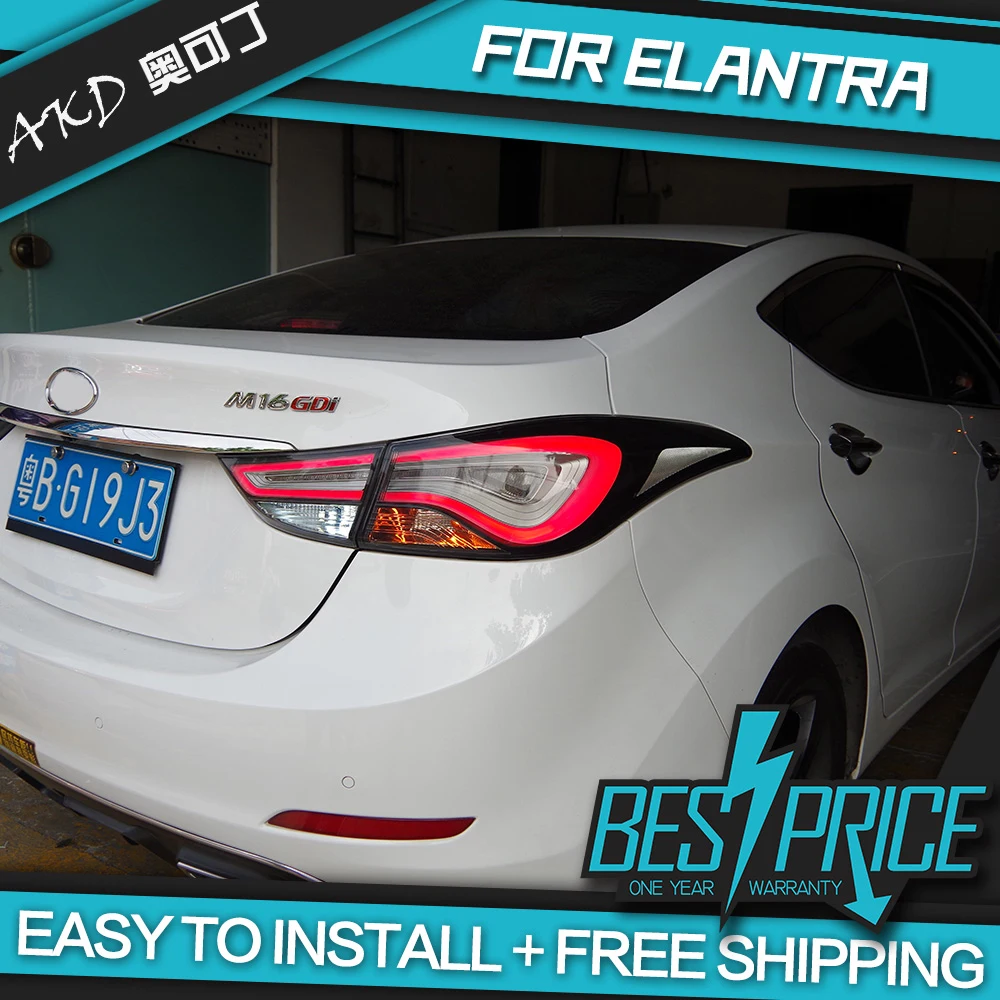 АКД автомобильного тюнинга задних фонарей для Hyundai Elantra 2012 2016 сигнальных огней