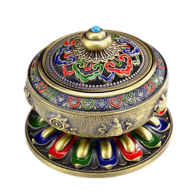 

Alloy censer, lotus eight treasures, censer plate, censer, household incense, decoration, Buddhist incense stick holder