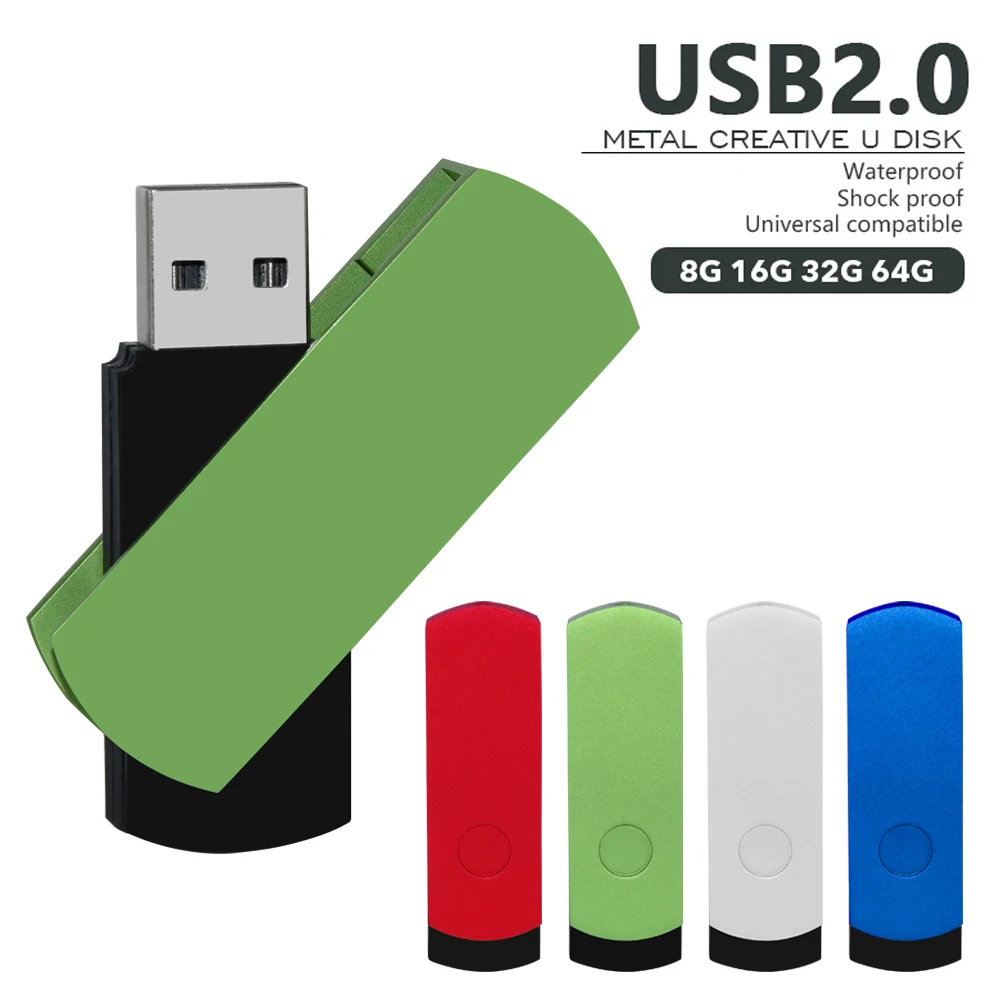 Водонепроницаемый USB флеш накопитель 128 ГБ Мб логотип на заказ 2 0 металлический