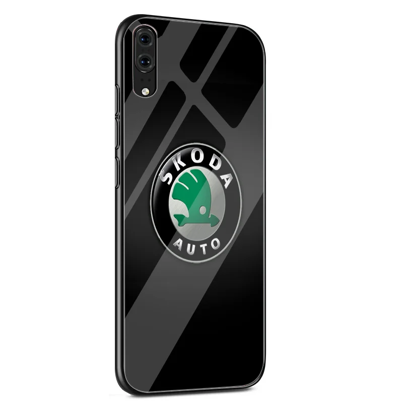 Desxz Стекло чехол для телефона для Xiaomi mi 8 9 Lite Red mi Примечание 5 6 7 Pro A1 A2 6A 4X Pocophone F1 Skoda автомобильные брелки с логотипом - Цвет: G2