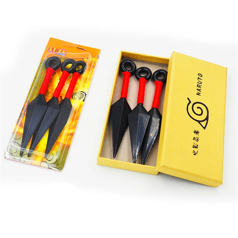 3pcs/box High quality 3styles NARUTO Hatake Kakashi Deidara Haruno Sakura Kunai Shuriken Weapons Cosplay PVC Accessories | Тематическая