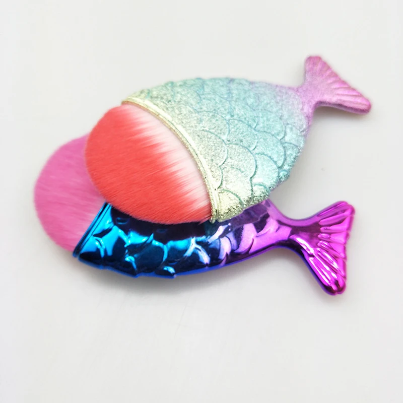 1 шт. кисти для макияжа в виде русалки милые рыбьего хвоста пудра основа румяна