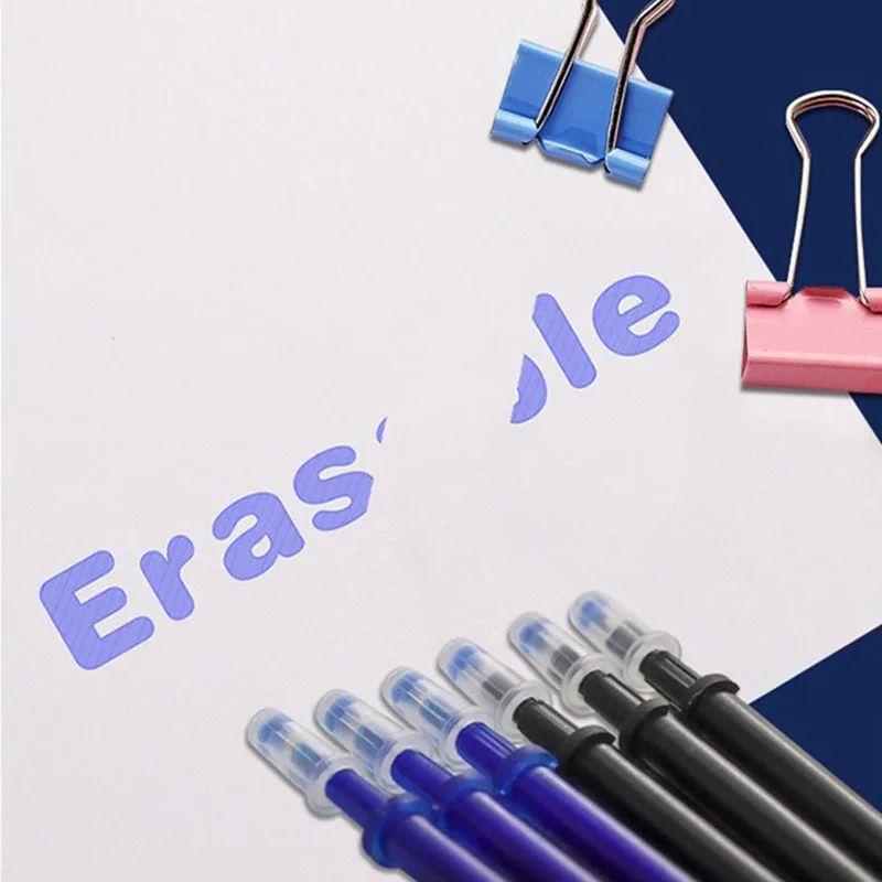 Стираемая ручка с заправляемым стержнем комплект 0 5 мм цвет синий черный Большие