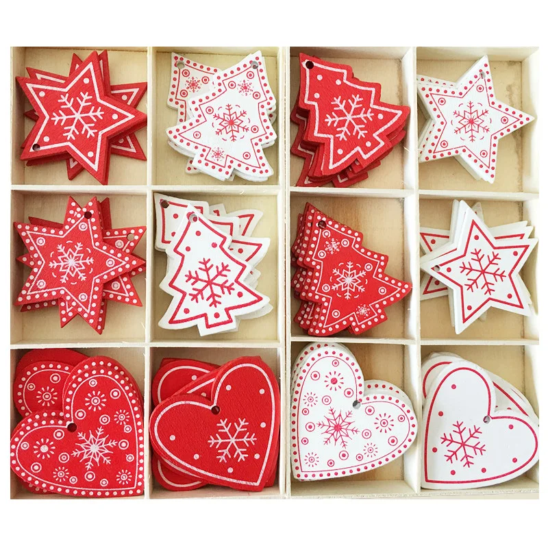 Новогодняя натуральная Деревянная Рождественская елка орнамент деревянные