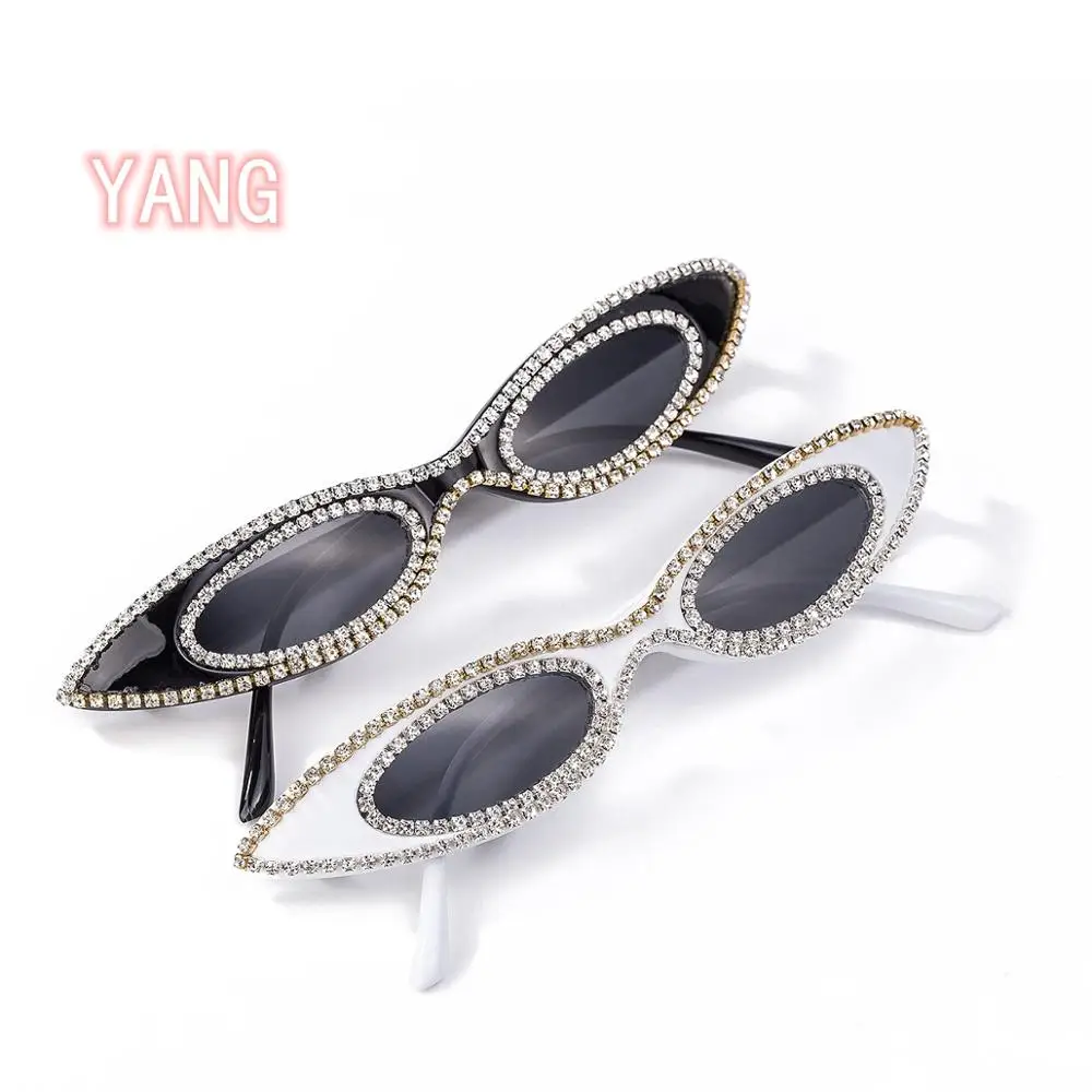 Sungalsses женские роскошные стразы серия белый и кошачий глаз изысканный стиль очки