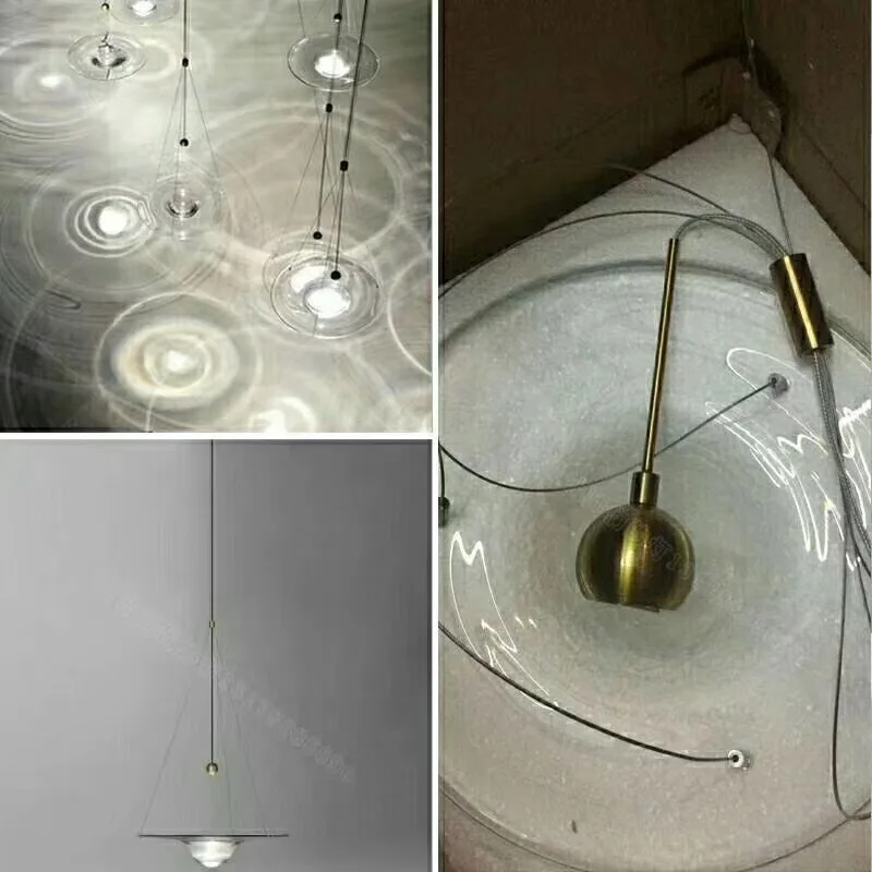 Европейский современный креативный стеклянный подвесной светильник в