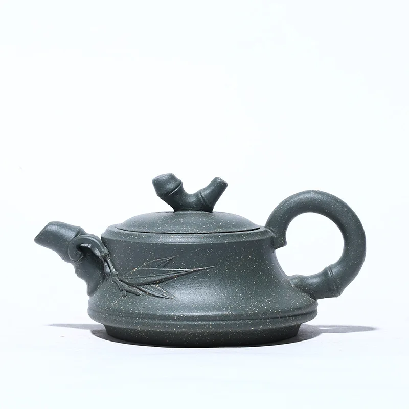 

Yixing teapot gift mine tianqingni Yipin bamboo section purple clay teapot special price tea set
