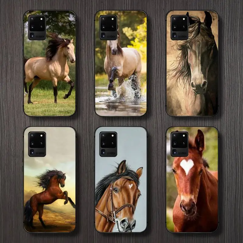 

Watercolor Horse Running pattern Phone Case For Samsung galaxy A S note 10 7 8 9 20 30 31 40 50 51 70 71 21 s ultra plus