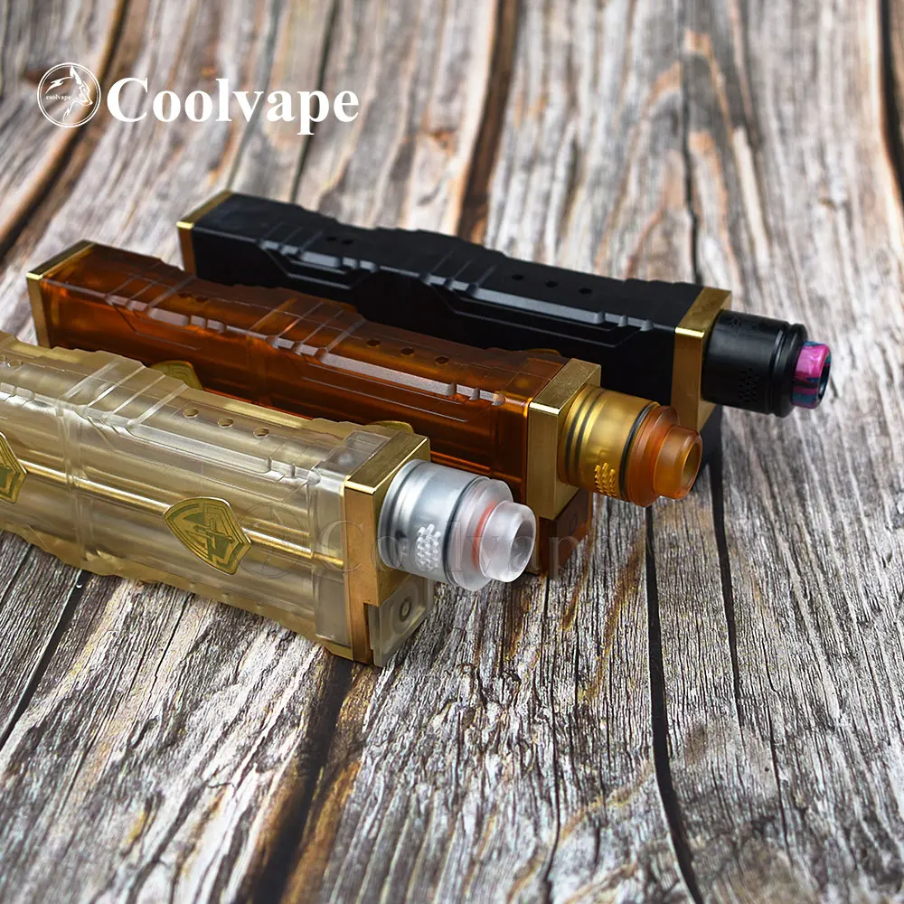 Coolvape knight mod kit подходит для 4*18650 Аккумуляторный механический мод e-cigarette Brass PEI