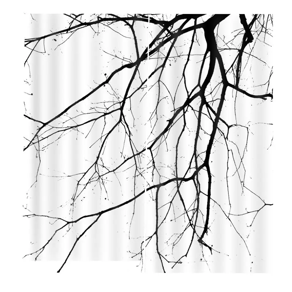 

Photo Customized Funky Blackout Curtain BranchesTree of Life Offshoot Picture Window Drapes For Living room bedroom Indoor Decor