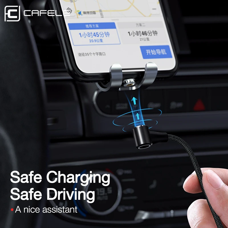 Cafele USB Магнитный зарядный кабель 1 м 2 Быстрая зарядка usb type C Micro 90 градусов L Тип для