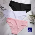 Нижнее белье женское, хлопковые дышащие, грязеотталкивающие, однотонные, эластичные, 2 шт.