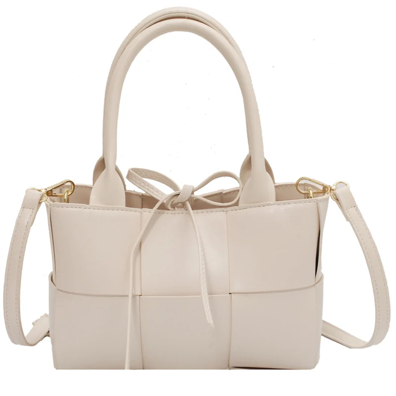 

Fashion Weave Square Tote bag 2021 New High-quality PU Leather Women's Designer Handbag Luxury brand Shoulder Messenger Bag