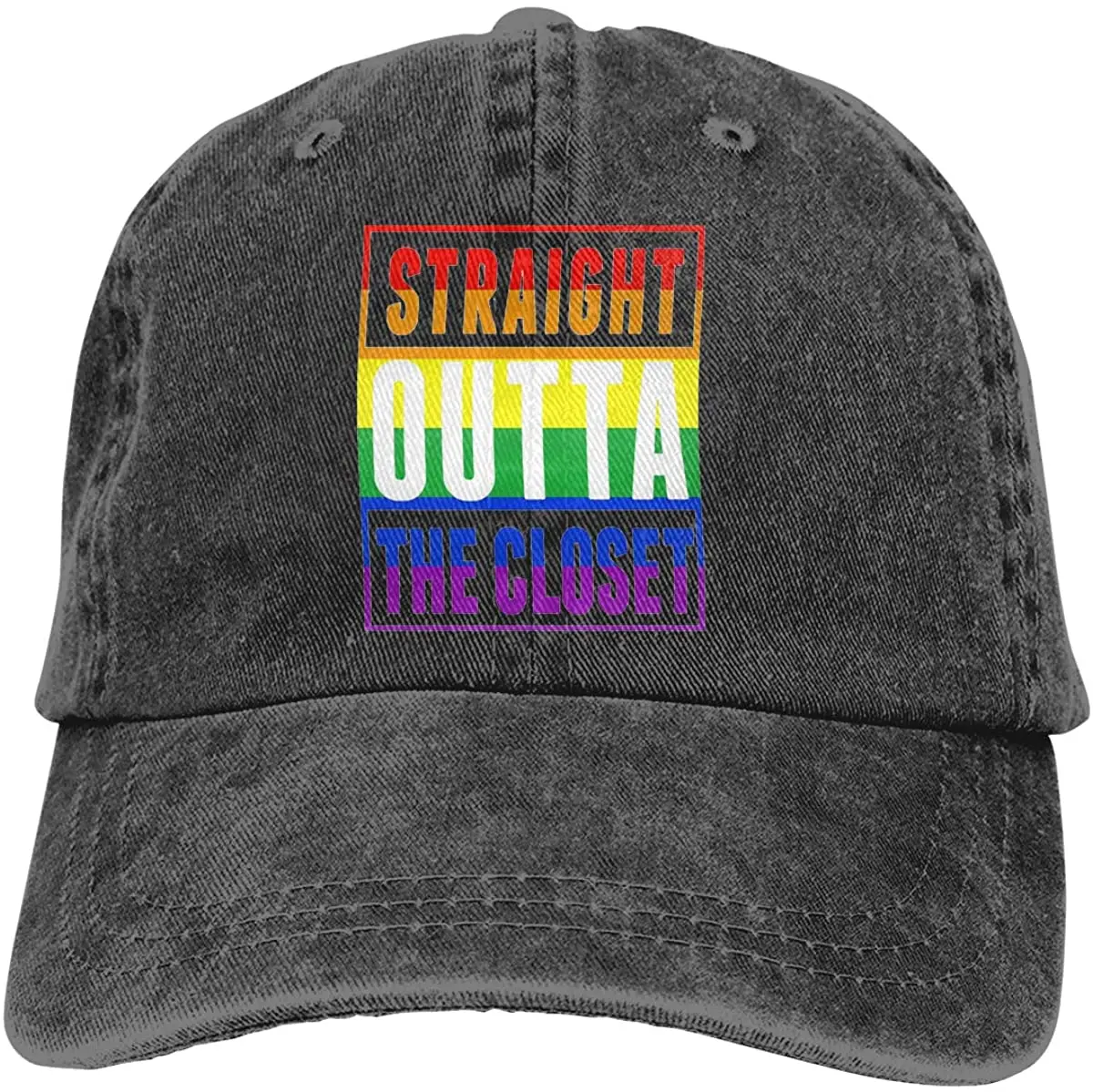 

Straight Outta The Closet Gay And Lesbian Pride Unisex Soft Casquette Cap Vintage Adjustable Baseball Caps