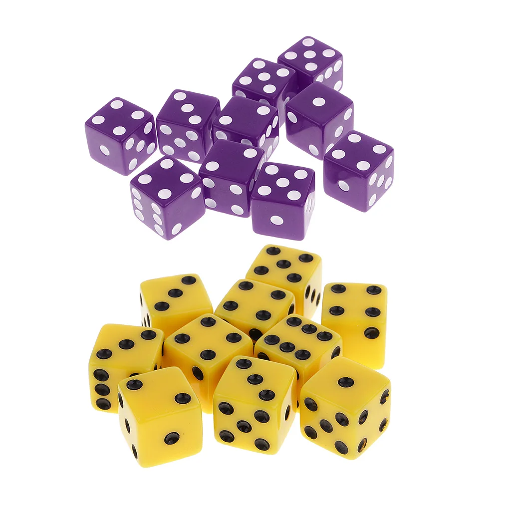 Набор из 20 шестисторонних игральных костей D6 для настольных игр D & D|Игровые