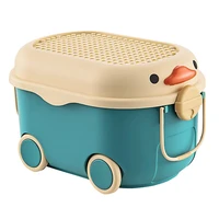 snack storage box capacity with wheels home large cute duck little tikes play n store plastic toy chest childrens clothes cart