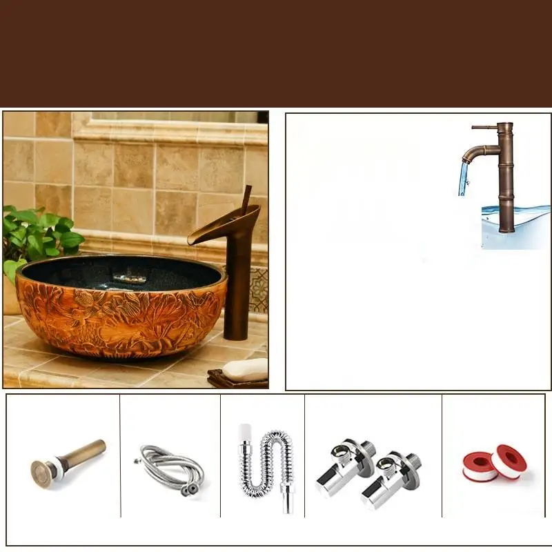 Number 7 Cuba Para De Mano Umywalka Nablatowa судно Lavandino Bagno Waschtisch туалетный столик Lavabo Pia Banheiro Ванная раковина умывальник - Цвет: Number 7