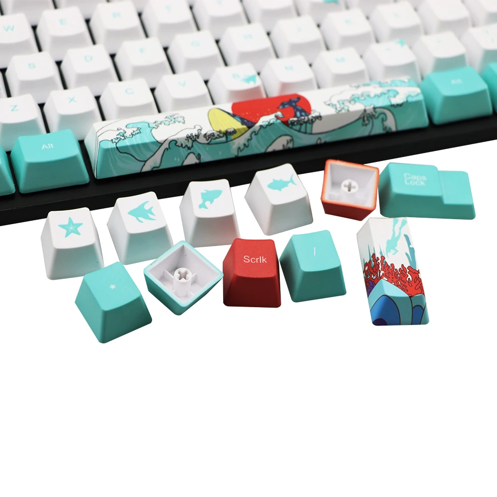 Пятисторонний краситель PBT Keycap 108 клавиш OEM профильные колпачки для diy Gk61 gh60 TKL87