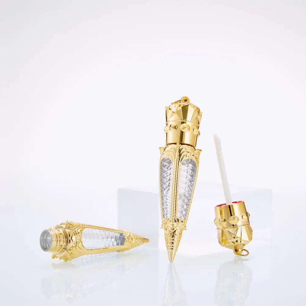 5 мл Высший сорт корона из розового золота Пластиковый пустой блеск для губ