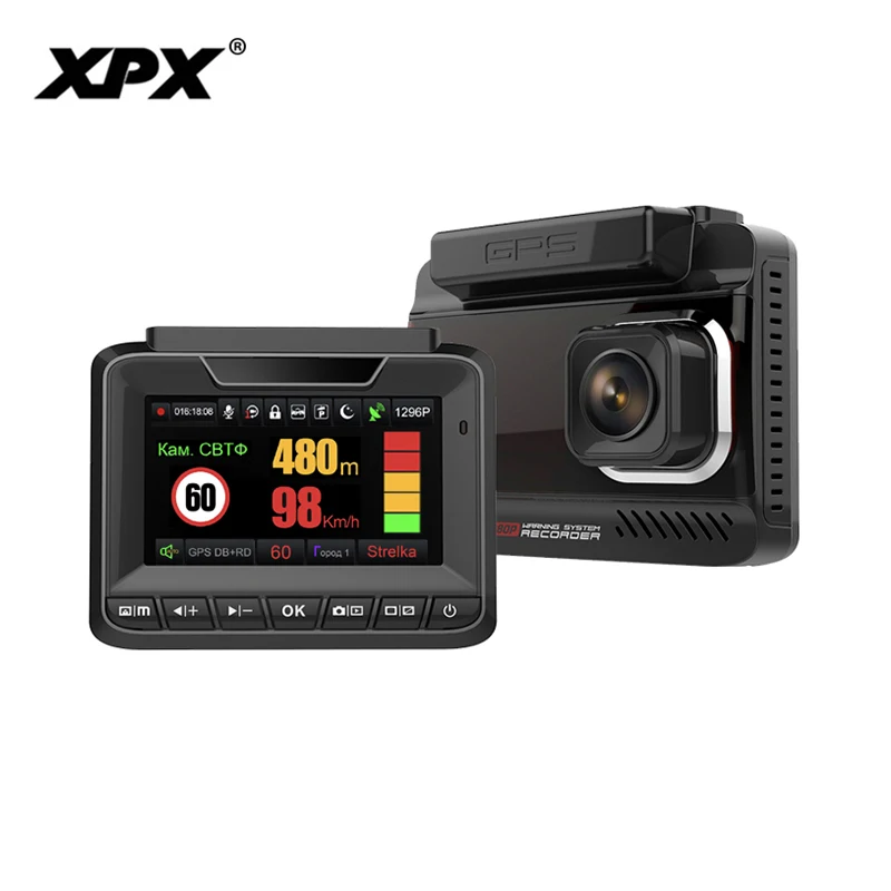 XPX G545 Автомобильный видеорегистратор 3 в 1 Full HD анти gps радар Автомобильная камера