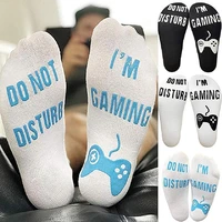 do not disturb im gaming all season unisex funny non slip letter cotton ankle socks little girl socks women socks cotton