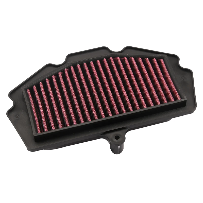 Моющийся черный воздухозаборник для мотоцикла высококачественный воздушный