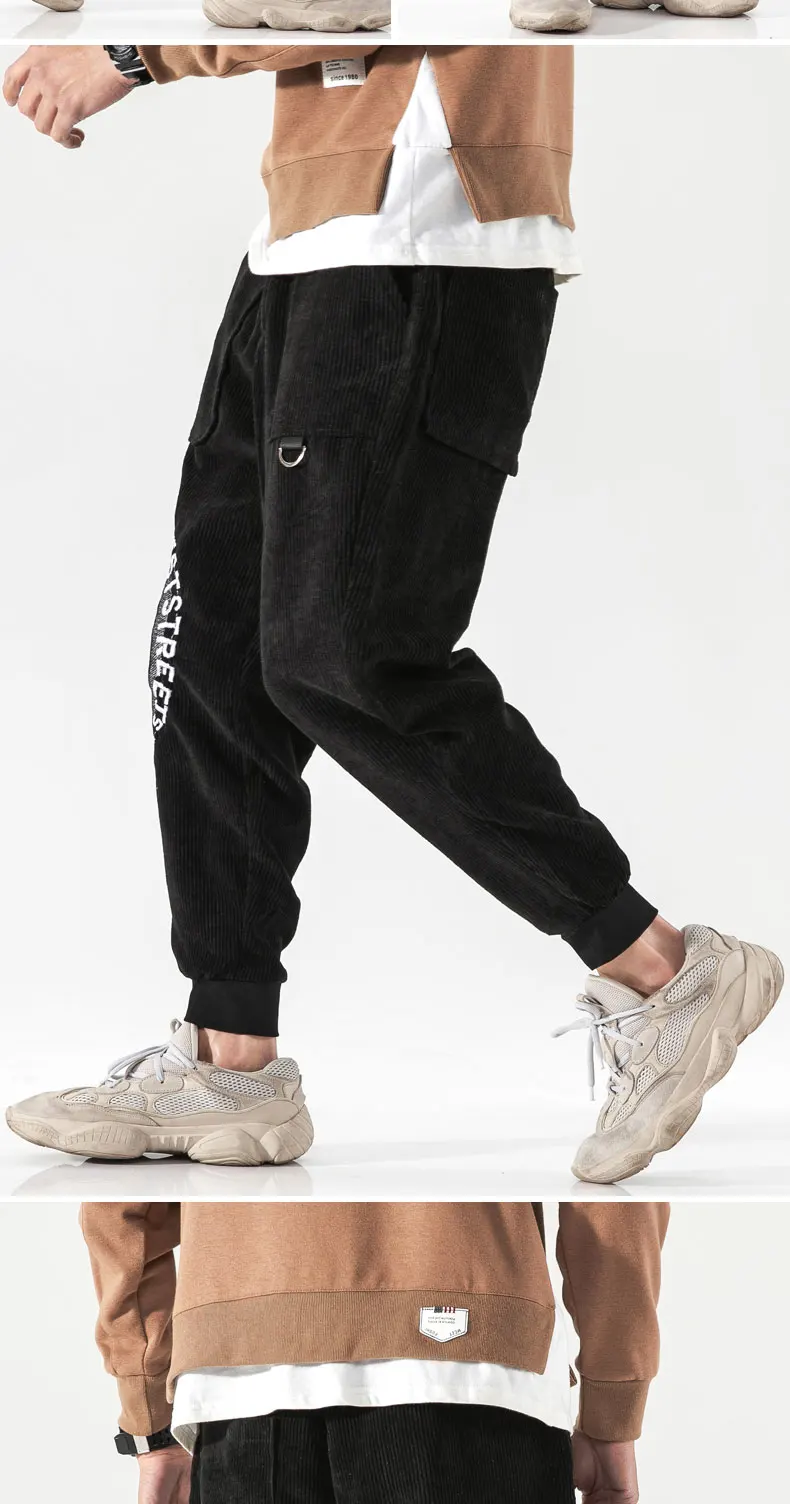 VODOF мужские повседневные удобные шаровары свободные Homme Jogger брюки на шнурке мужские брюки плюс размер брюки в китайском стиле