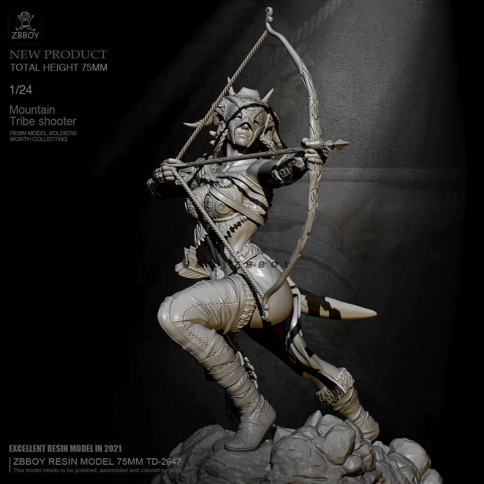 

H75mm 1/24 Resin model kits figure colorless and self-assembled TD-2647