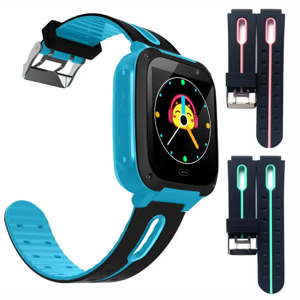 16 мм детский телефон ремешок для студентов смарт часы силиконовый двухцветный Q12B