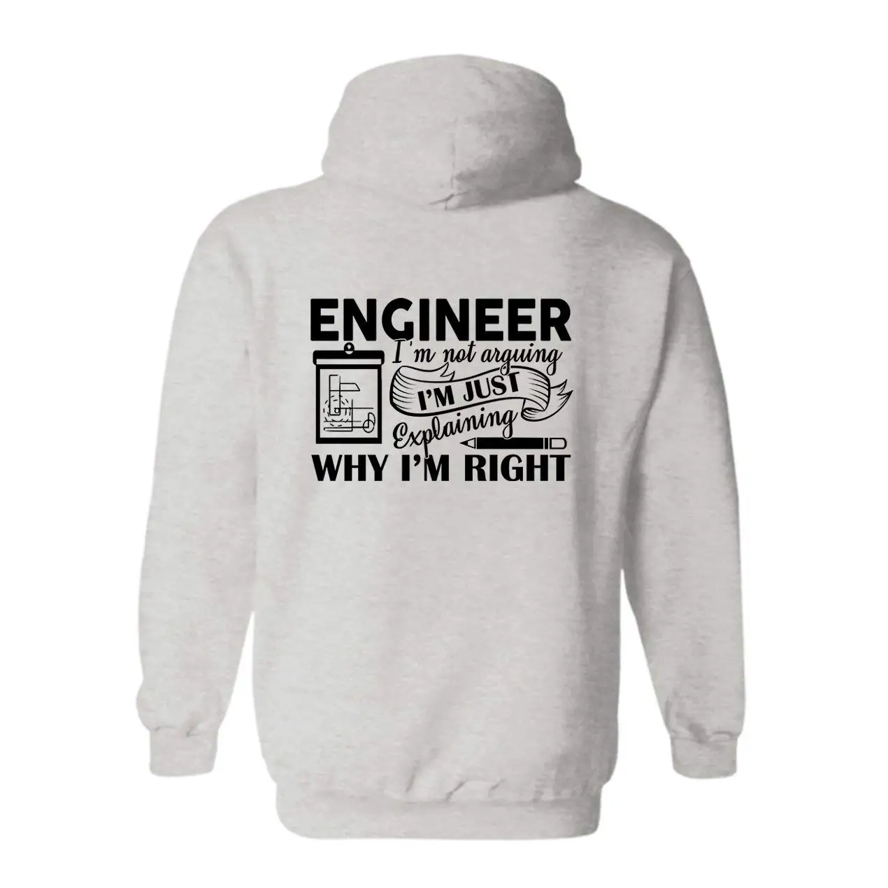 Инженер I'm Not спорить толстовка свитер с капюшоном подарок |