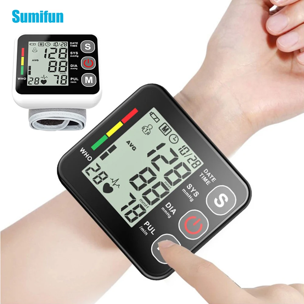 

Digital Wrist Blood Pressure Monitor Pulse Heart Beat Rate Meter Device Medical Equipment Tonometer BP Mini Sphygmomanometer