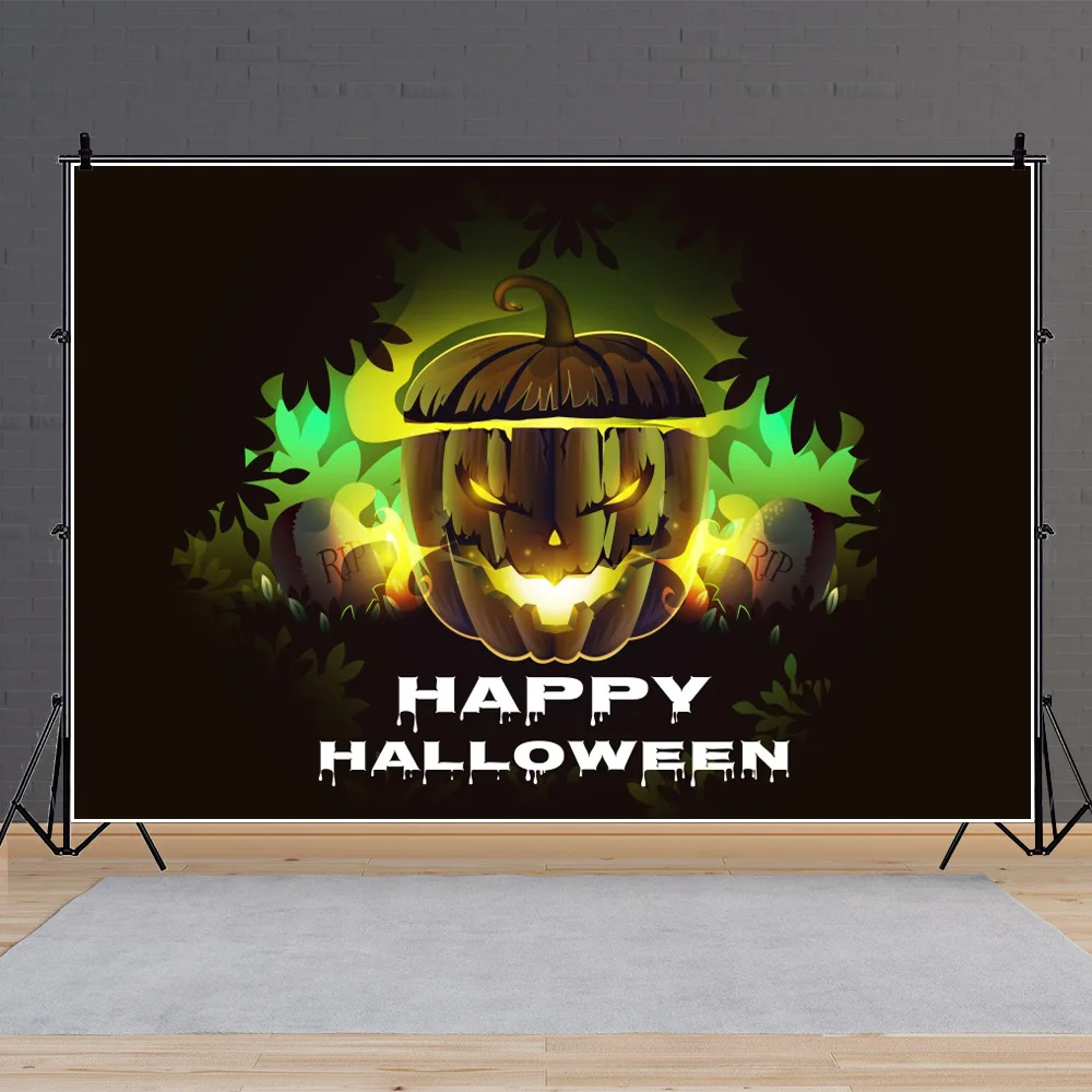 

Фотозон Хэллоуин светильник Тыква светлый замок детский день рождения фотографический фон фотография для фотостудии