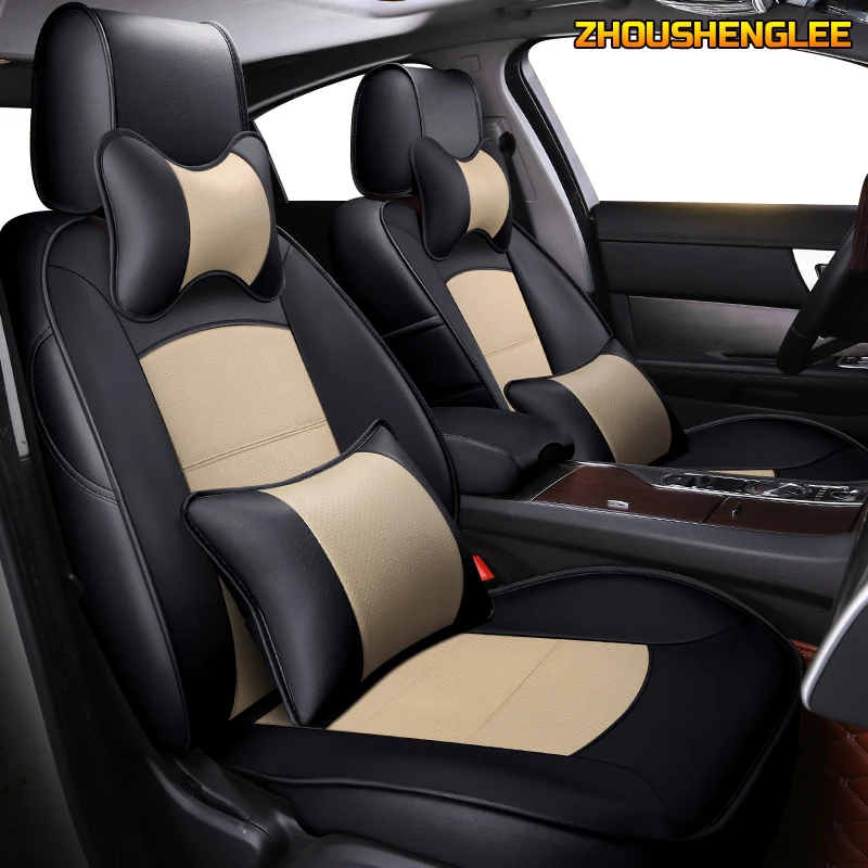 

ZHOUSHENGLEE Custom Leather car seat cover set For Acura MDX RDX RL TL ILX CDX TLX-L Automobiles Seat Covers cars styling