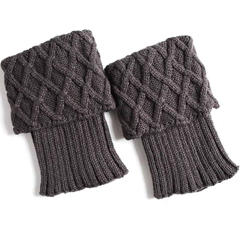 Женские зимние вязаные крючком сапоги с манжетами Вязаные гетры Носки Гетры