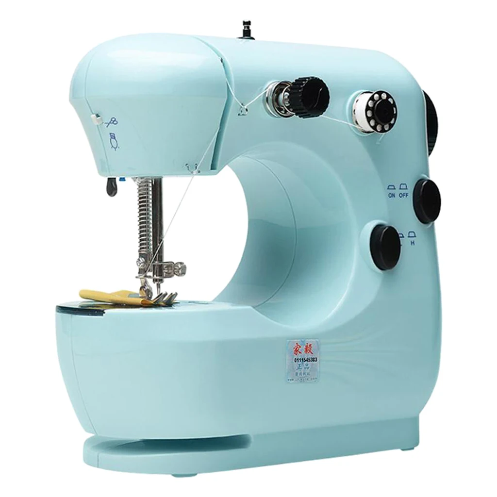 Compact Sewing Machine Electric Clothes Mending Cordless Stitch Double Thread Bonus Accessories | Дом и сад