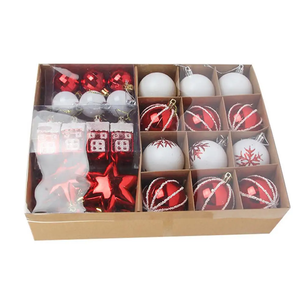 

28 PCS/set Christmas Ball Ornaments Christmas Decoration 2022 New Year Tree Hanging Shatterproof Pendant For Tree Home Ornament
