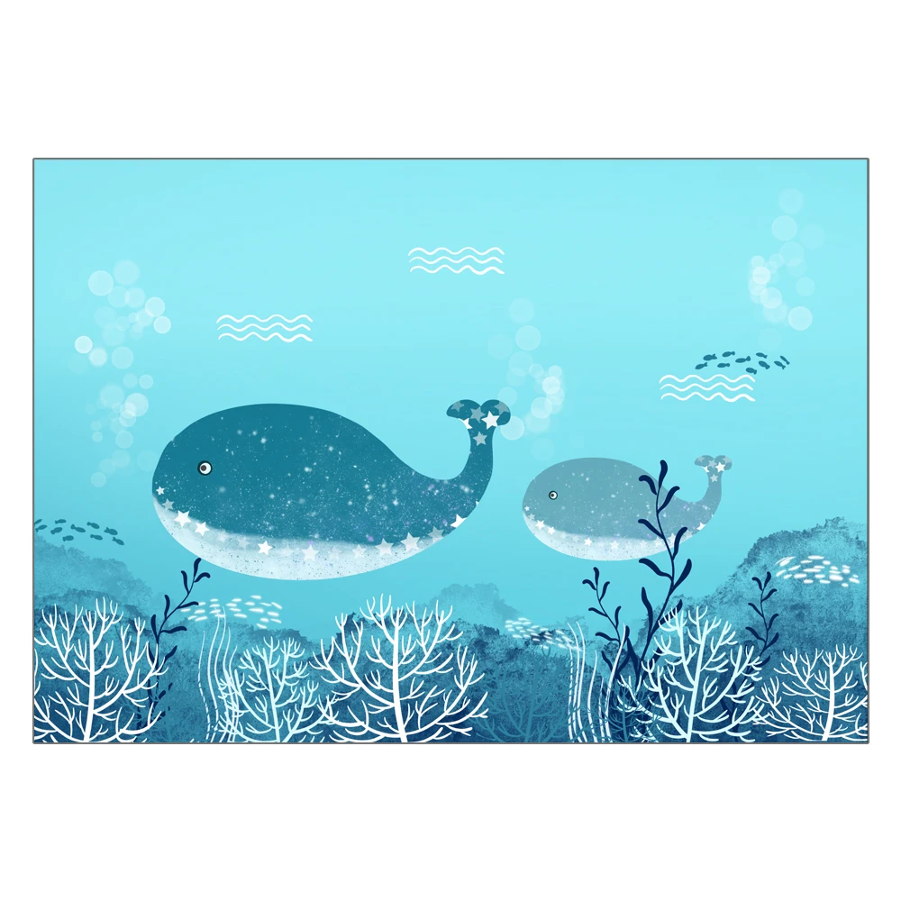 

Cartoon Animals Anime Letters Whale Children Floor Mat Door Mat Anti-slip Mat Carpet Bedroom Living Room Home Decoration