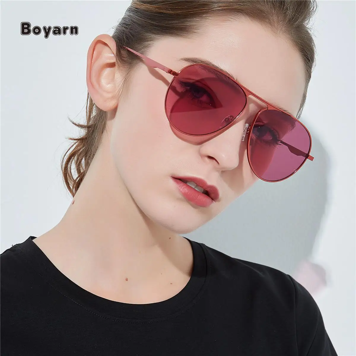 

Boyarn Classic Sunglasses Men Women Fashion Metal Aviation Sun Glasses Driving Sunglass UV400 Gradient Eyewear Shades Oculos