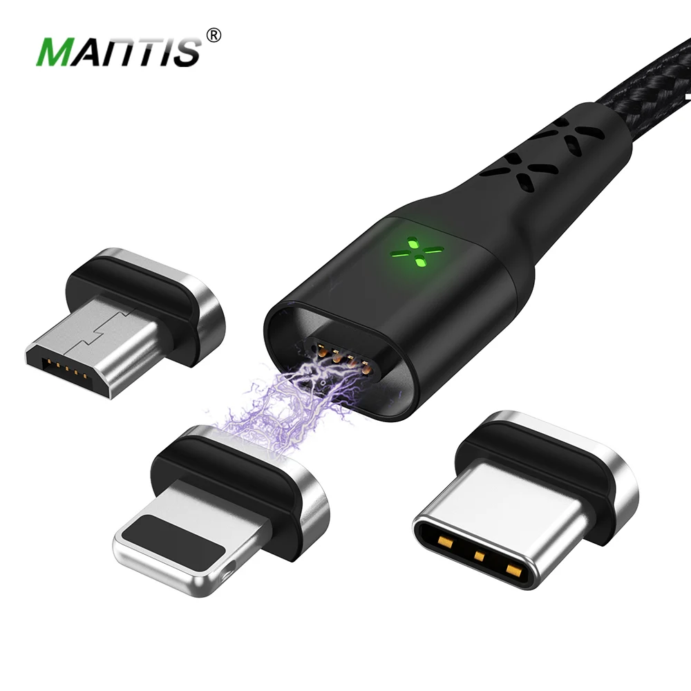 Магнитное зарядное устройство MANTIS Micro usb type C кабель для iPhone samsung Xiaomi Redmi Android