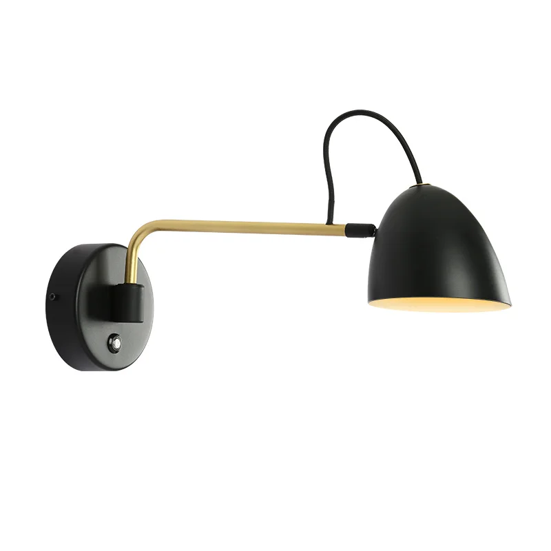 Aisilan Wall Lamp Modern Style Wall light Adjustable black and golden for Bedside Bedroom Study living room Wall Sconce