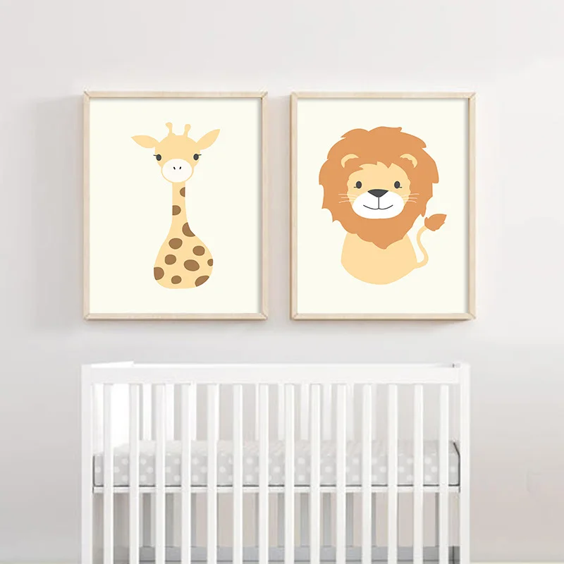 Лесных животных Тигр Картина слона на холсте с изображением стены искусства